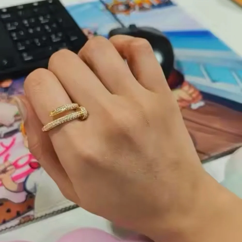 Juste Un Clou Nail Gold Zirconia Ring